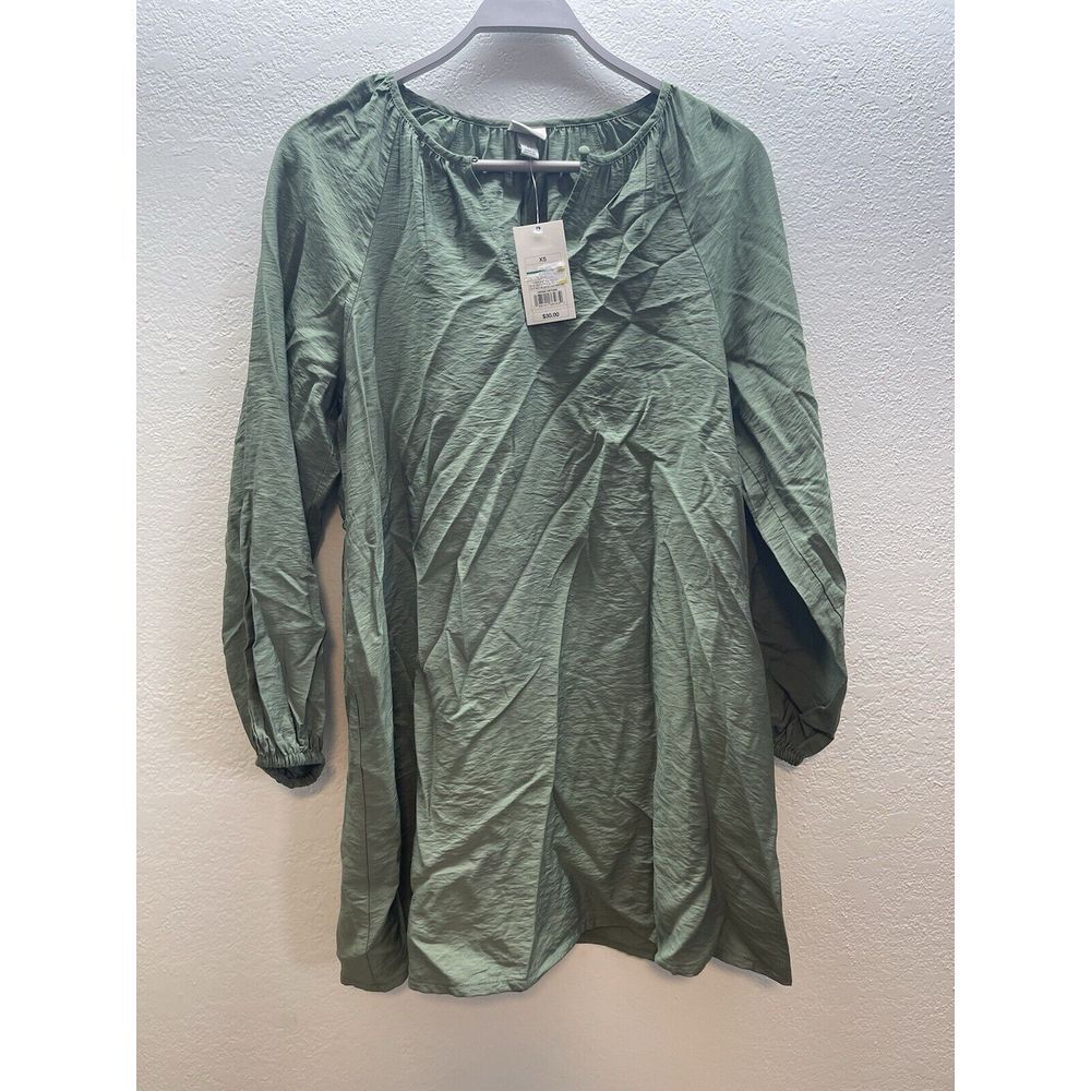 A New Day Olive Green Blouse Shirt Womans‎ Size Extra Small NEW